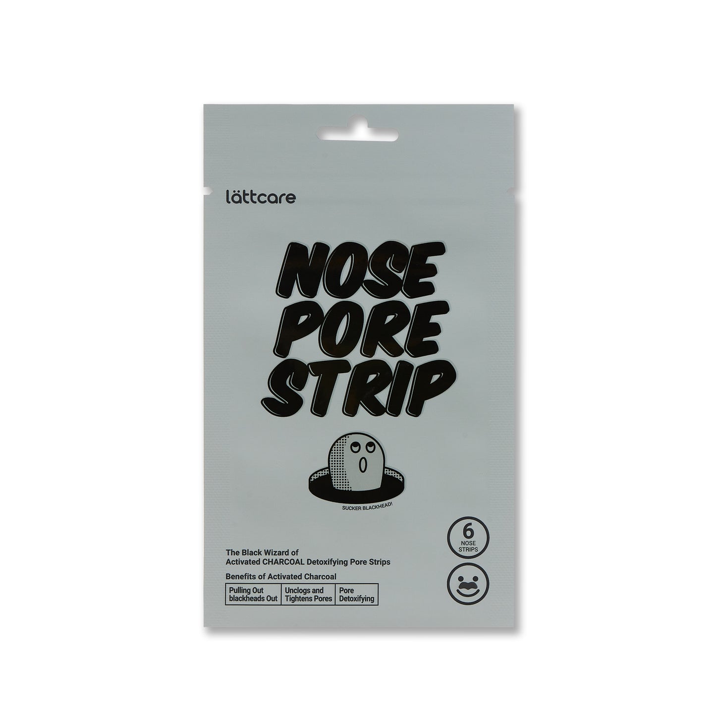 lattcare Charcoal nose pore strips -6P