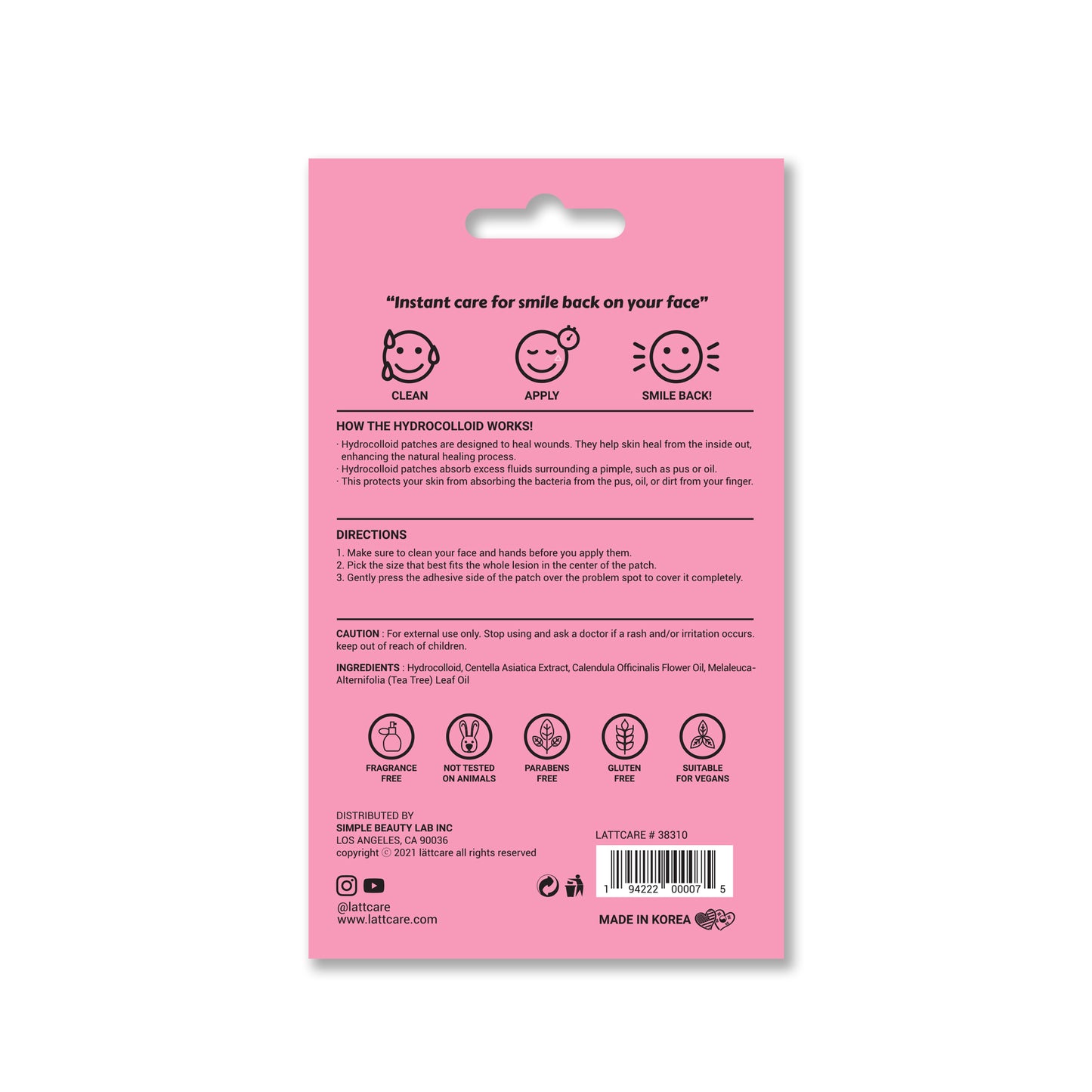 lattcare dalgona skin shield patch-15P